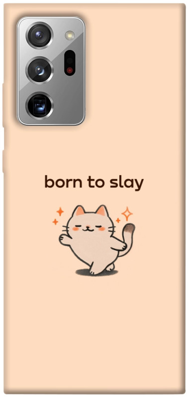 Чехол itsPrint Born to slay для Samsung Galaxy Note 20 Ultra, надписи, купить оптом с доставкой