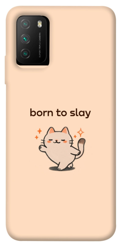 Чехол itsPrint Born to slay для Xiaomi Poco M3, надписи, купить оптом с доставкой
