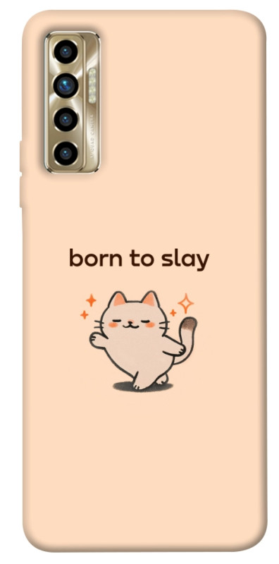 Чехол itsPrint Born to slay для TECNO Camon 17P, надписи, купить оптом с доставкой