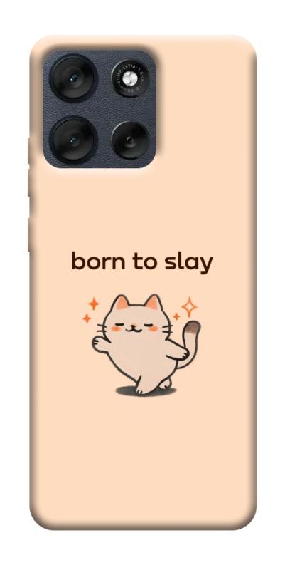 Чехол itsPrint Born to slay для Motorola Moto G56 5G, надписи, купить оптом с доставкой
