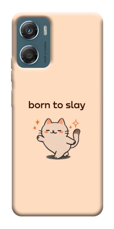 Чехол itsPrint Born to slay для Motorola Moto G06, надписи, купить оптом с доставкой