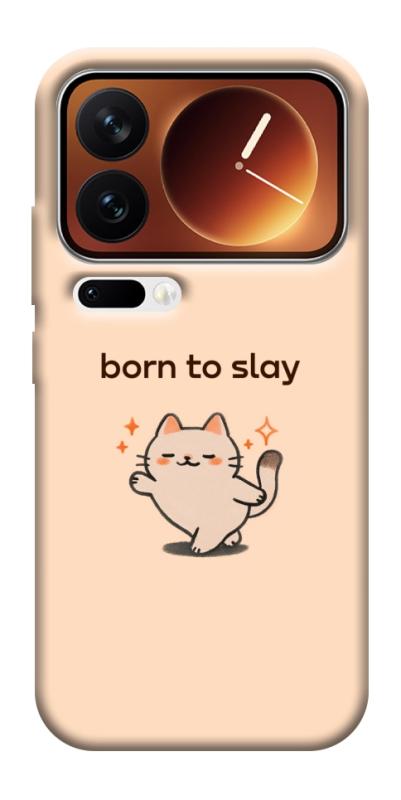 Чехол itsPrint Born to slay для Xiaomi 17 Pro Max, надписи, купить оптом с доставкой