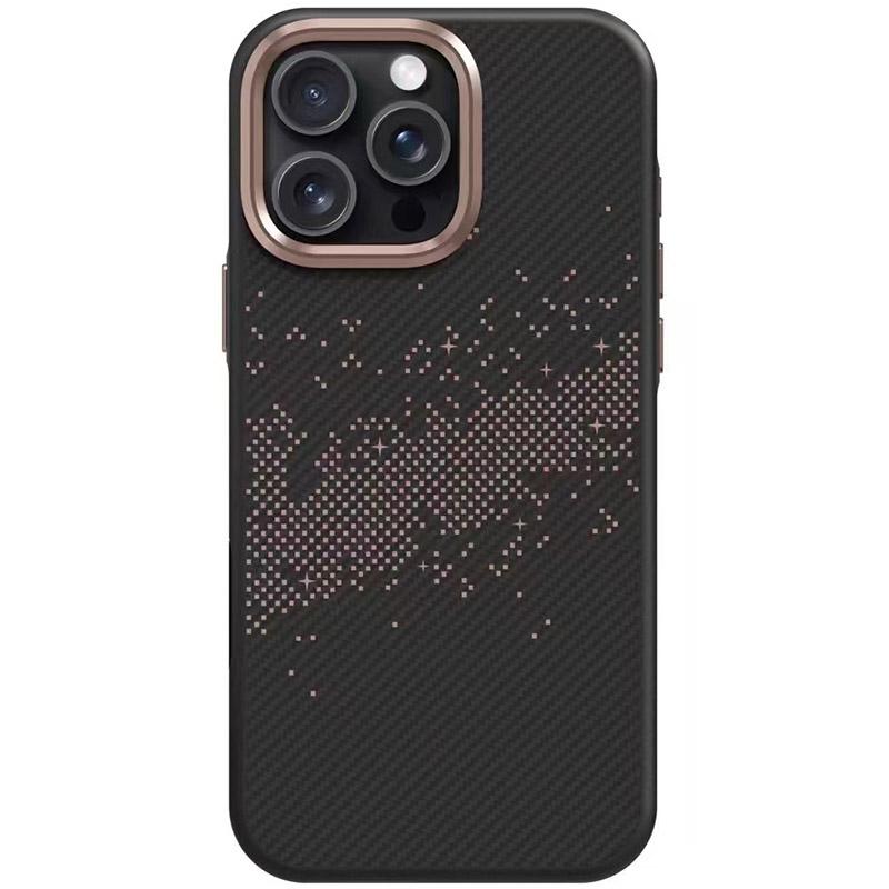 Чехол Monzo Carbon with MagSafe для Apple iPhone 14 Pro (6.1) | Metal Buttons на картинке №1