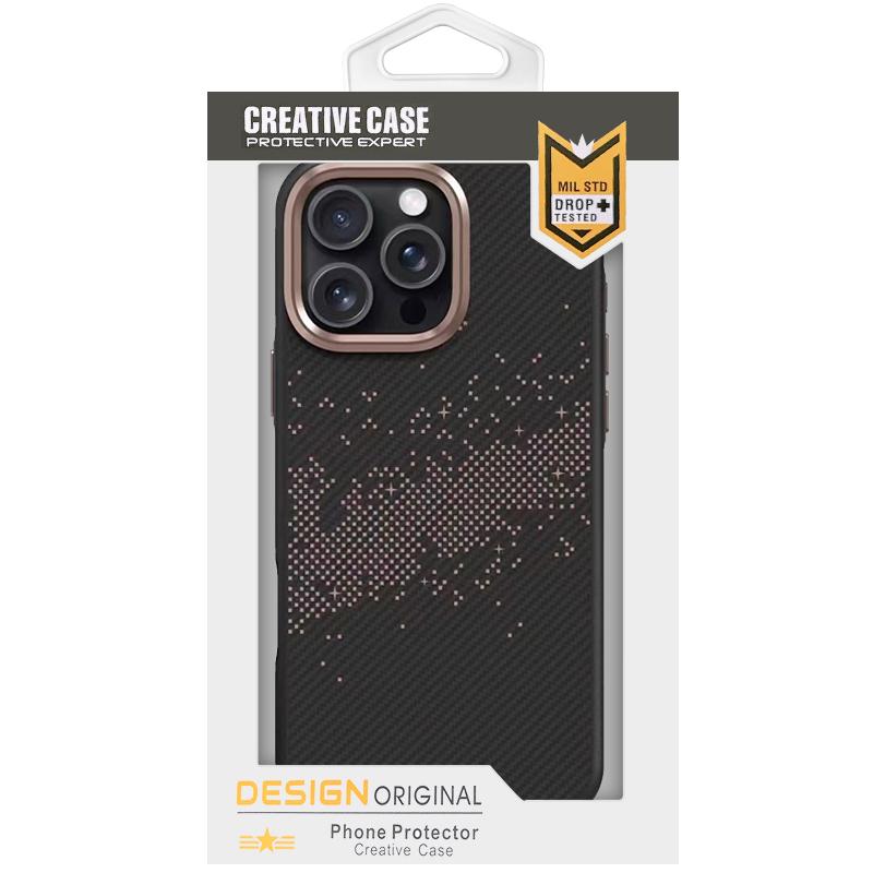 Чехол Monzo Carbon with MagSafe для Apple iPhone 14 Pro (6.1) | Metal Buttons на картинке №5