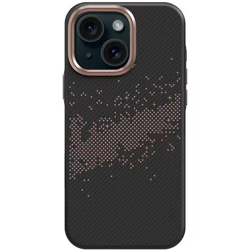 Чехол Monzo Carbon with MagSafe для Apple iPhone 14 (6.1) | Metal Buttons на картинке №1