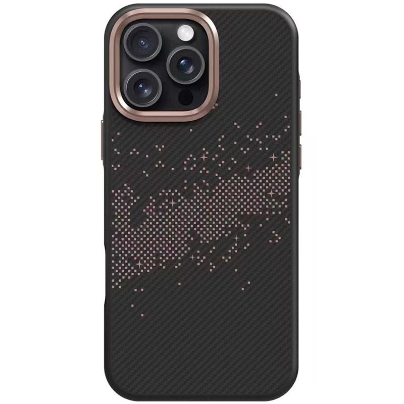 Чехол Monzo Carbon with MagSafe для Apple iPhone 16 Pro Max (6.9) | Metal Buttons на картинке №1