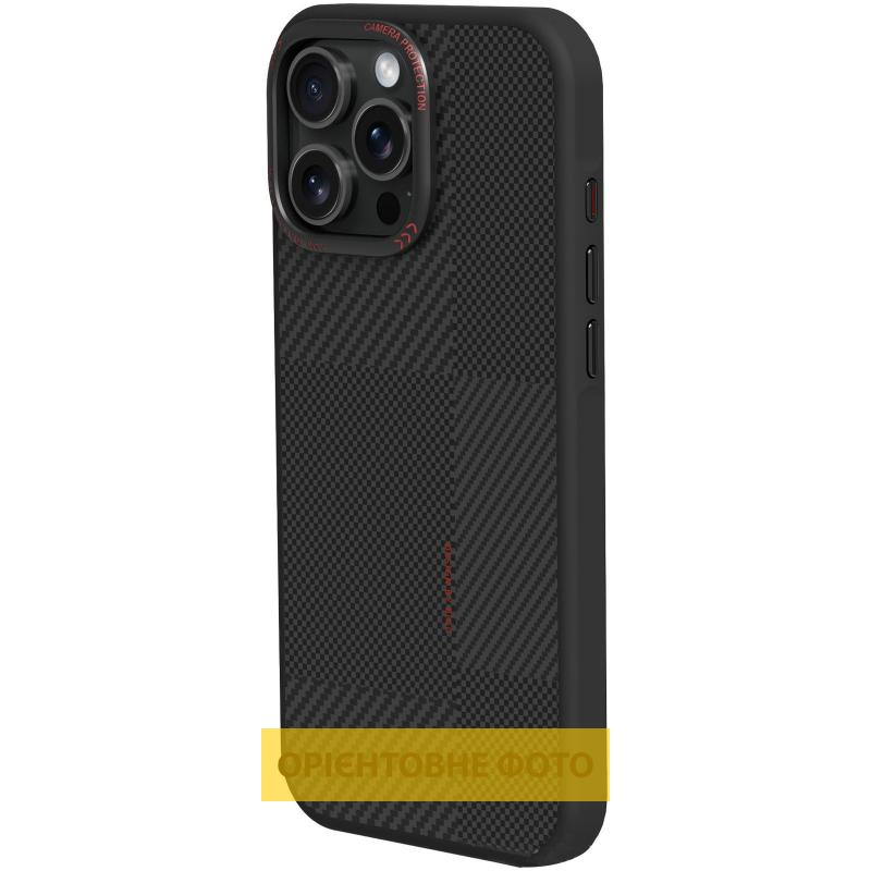 Чехол Monzo Carbon with MagSafe для Apple iPhone 17 Air (6.5) | Metal Buttons на картинке №1