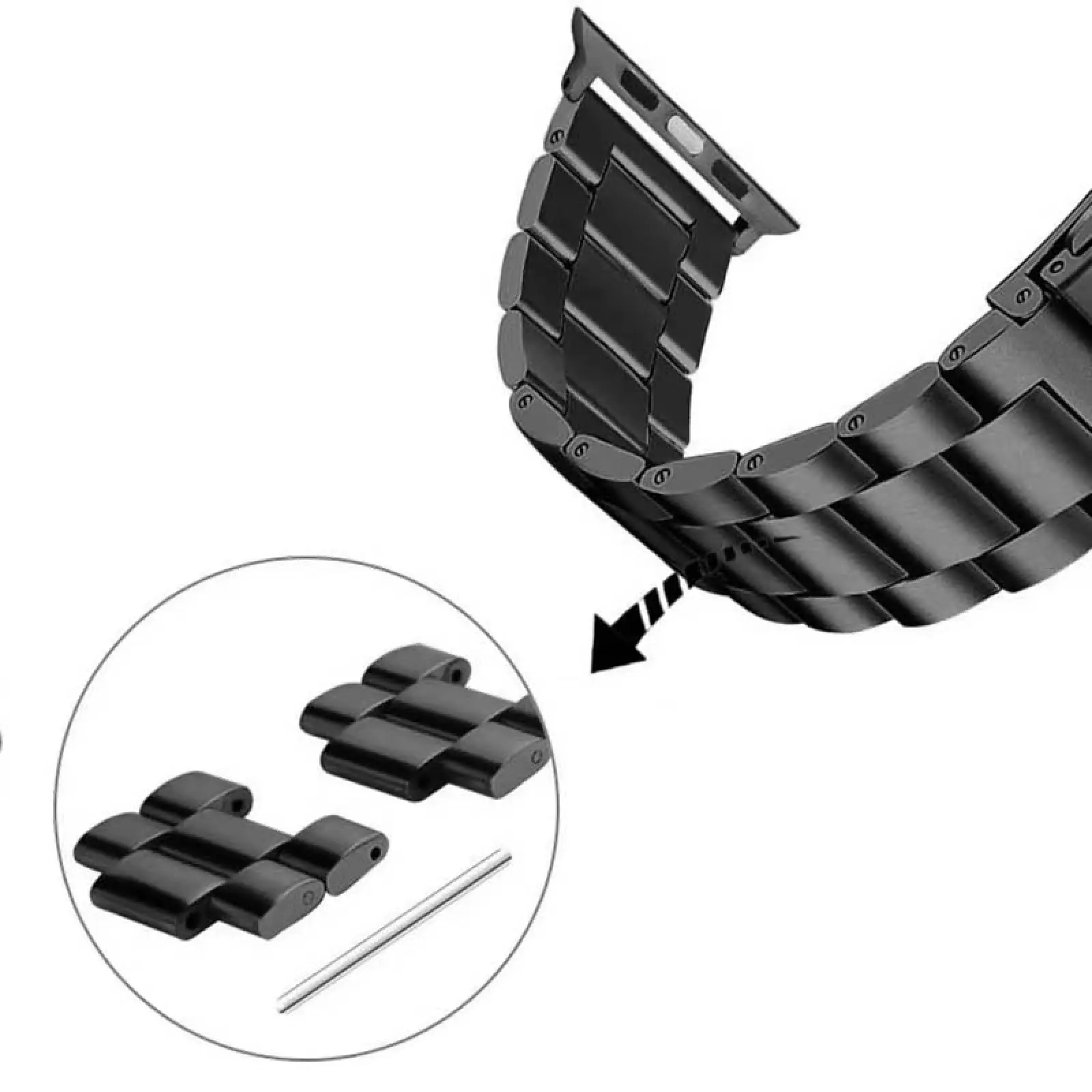 Ремешок Steel Elegance для Apple Watch 38/40/41/42mm(ser.10), Black 5, Металл, купить оптом с доставкой