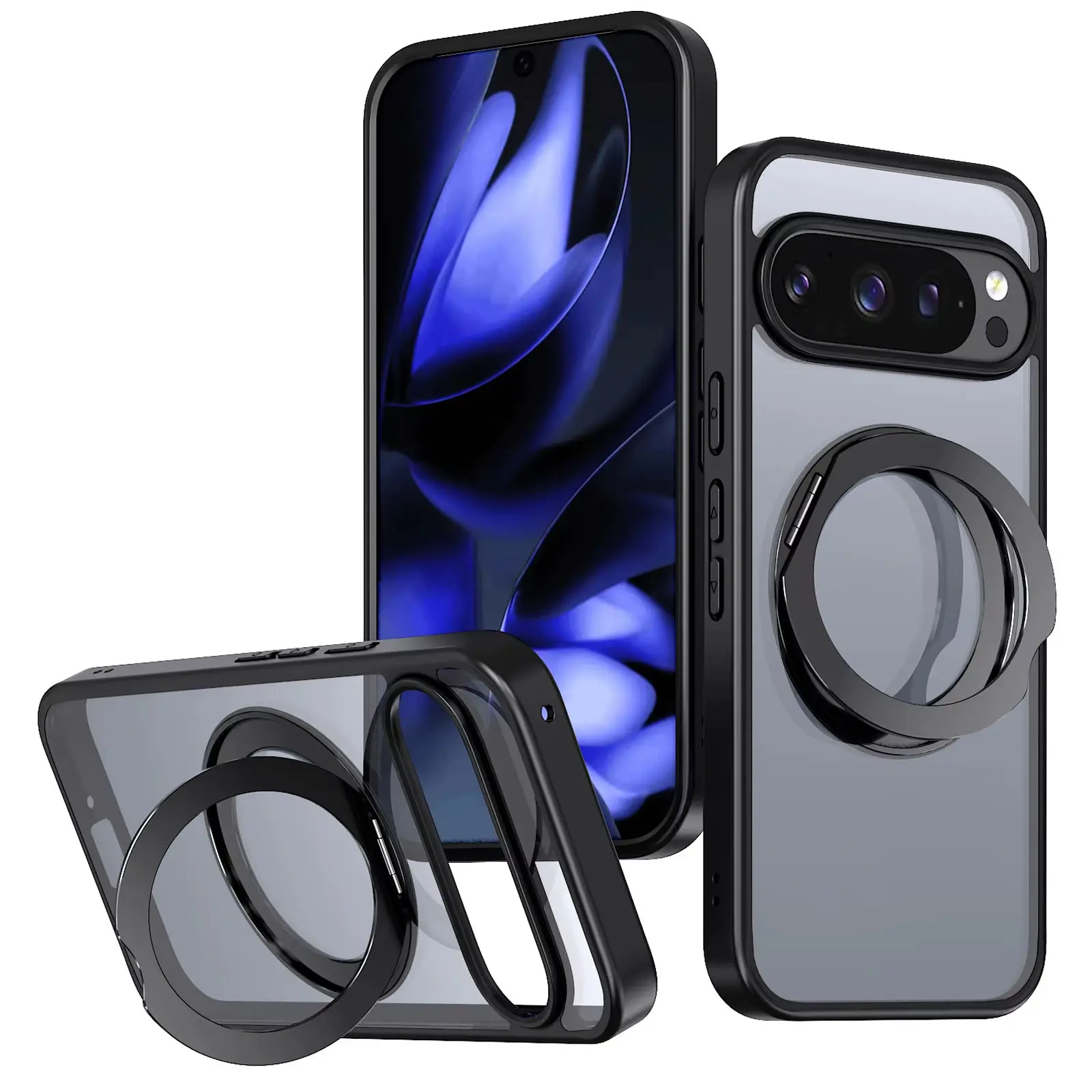 Чехол TPU+PC Aura Fold для Google Pixel 9 / 9 Pro / 10 / 10 Pro, Black, TPU+PC, купить оптом с доставкой