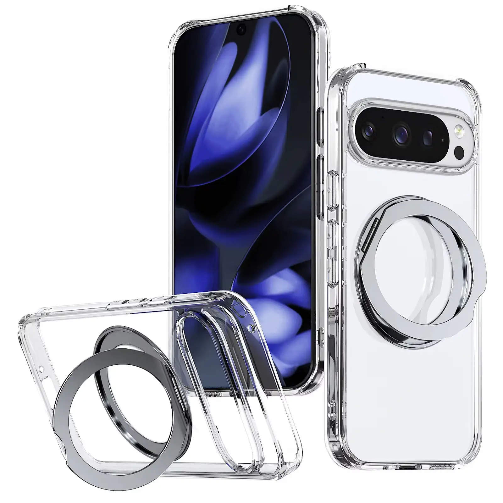 Чехол TPU+PC Aura Fold для Google Pixel 9 / 9 Pro / 10 / 10 Pro, Transparent, TPU+PC, купить оптом с доставкой