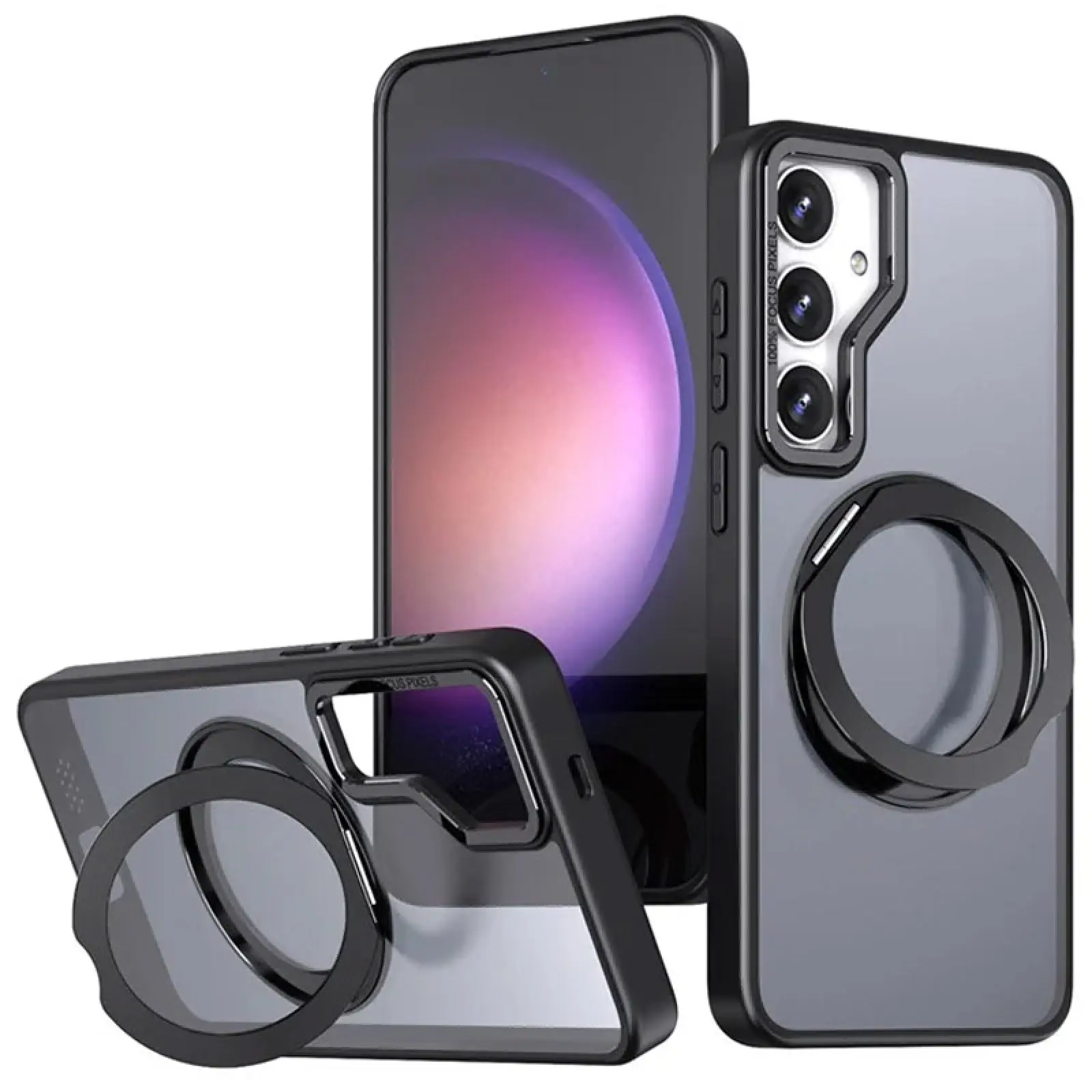 Чехол TPU+PC Aura Fold для Samsung Galaxy S24 FE, Black, TPU+PC, купить оптом с доставкой