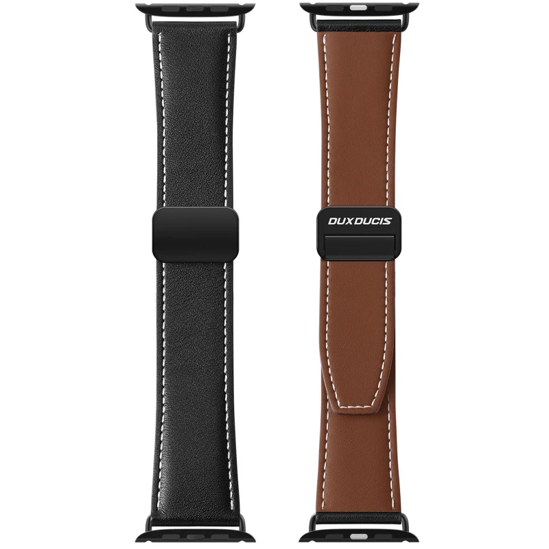 Ремешок Dux Ducis Genuine Leather для Apple Watch 38/40/41/42mm(ser.10), Black 1, Кожа, купить оптом с доставкой