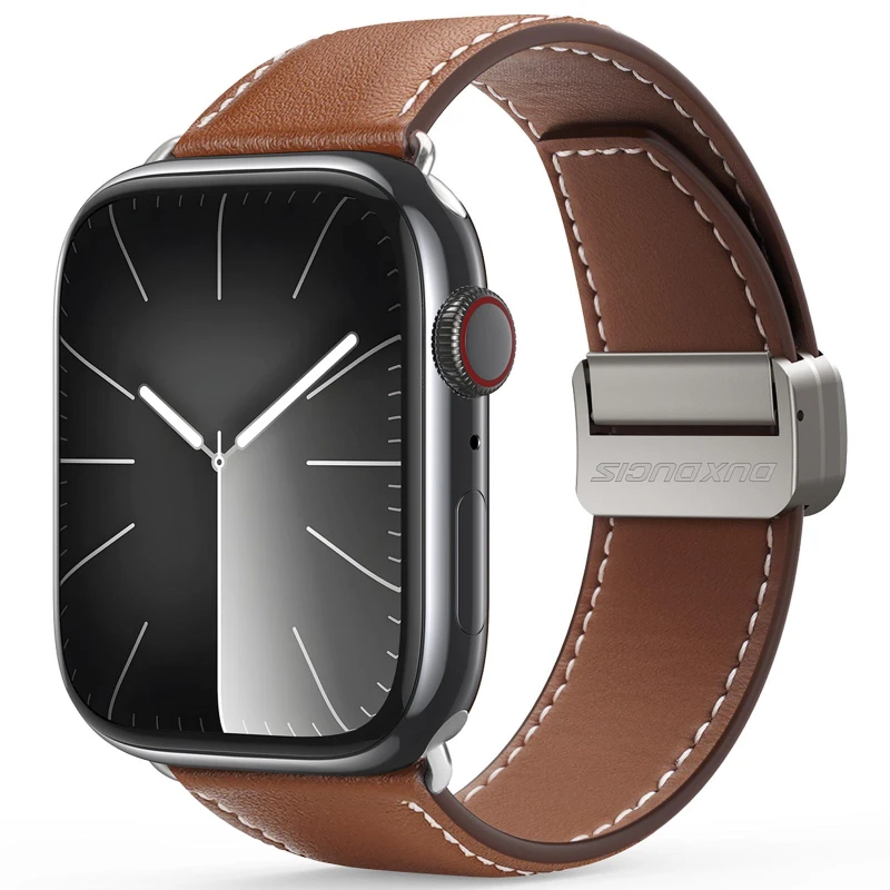 Ремешок Dux Ducis Genuine Leather для Apple Watch 38/40/41/42mm(ser.10), Brown, Кожа, купить оптом с доставкой