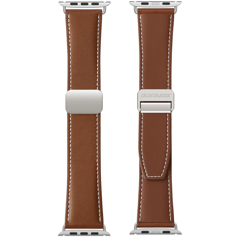 Ремешок Dux Ducis Genuine Leather для Apple Watch 38/40/41/42mm(ser.10), Brown 1, Кожа, купить оптом с доставкой