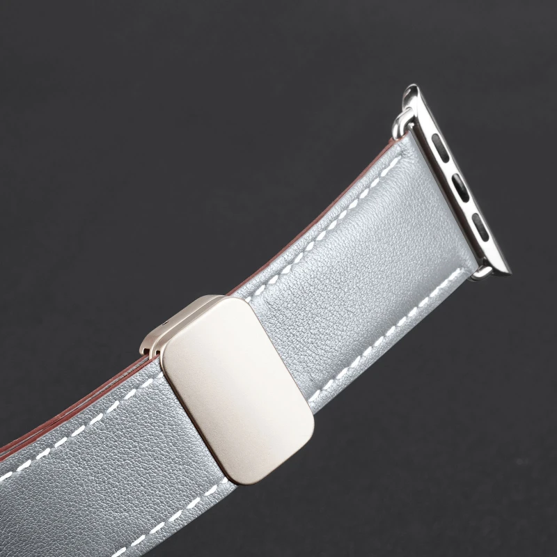 Ремешок Dux Ducis Genuine Leather для Apple Watch 38/40/41/42mm(ser.10), Grey 3, Кожа, купить оптом с доставкой