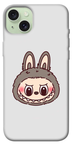 Чехол itsPrint Labubu grey для Apple iPhone 15 Plus (6.7")
