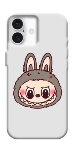 Чехол itsPrint Labubu grey для Apple iPhone 16 (6.1")