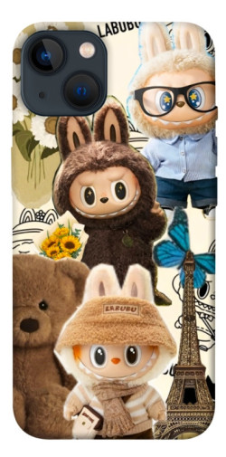 Чехол itsPrint Labubu mood для Apple iPhone 13 (6.1")