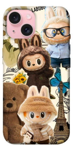 Чехол itsPrint Labubu mood для Apple iPhone 15 (6.1")