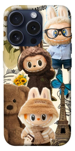 Чехол itsPrint Labubu mood для Apple iPhone 15 Pro (6.1")