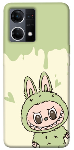 Чехол itsPrint Labubu green для Oppo Reno 7 4G