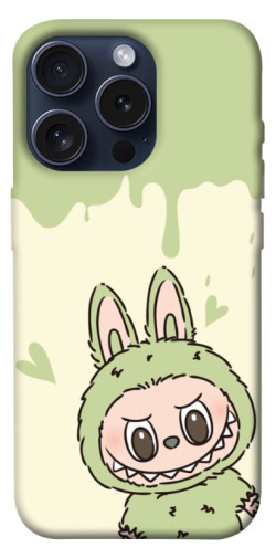 Чехол itsPrint Labubu green для Apple iPhone 15 Pro (6.1")