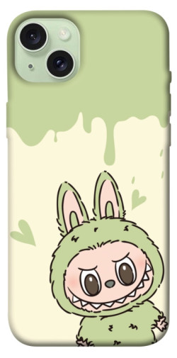 Чехол itsPrint Labubu green для Apple iPhone 15 Plus (6.7")