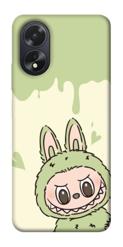 Чохол itsPrint Labubu green для Oppo A38