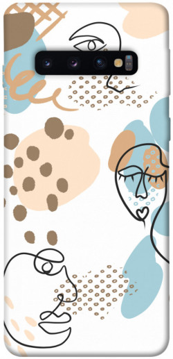 Чехол itsPrint Face pattern для Samsung Galaxy S10