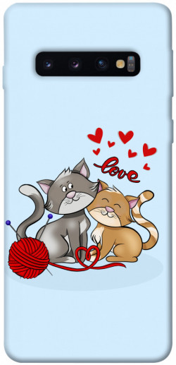 Чехол itsPrint Два кота Love для Samsung Galaxy S10