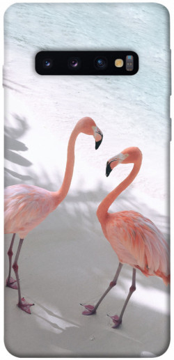 Чехол itsPrint Flamingos для Samsung Galaxy S10