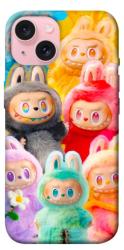 Чехол itsPrint Rainbow labubu для Apple iPhone 15 (6.1")