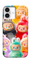 Чехол itsPrint Rainbow labubu для Apple iPhone 16 (6.1")