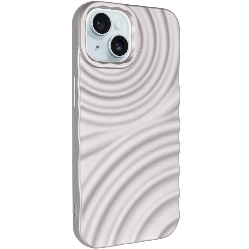 Чехол TPU MonoWave для Apple iPhone 15 (6.1"), Light Gray, TPU, купить оптом с доставкой