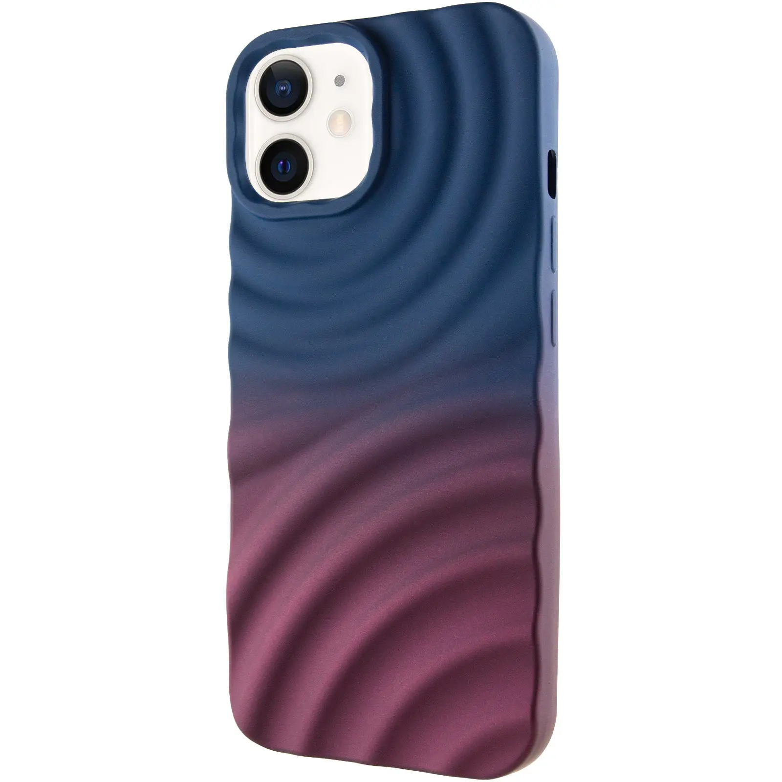 Чехол TPU ColorWave для Apple iPhone 12 Pro / 12 (6.1"), Navy Blue / Plum, Силикон, купить оптом с доставкой