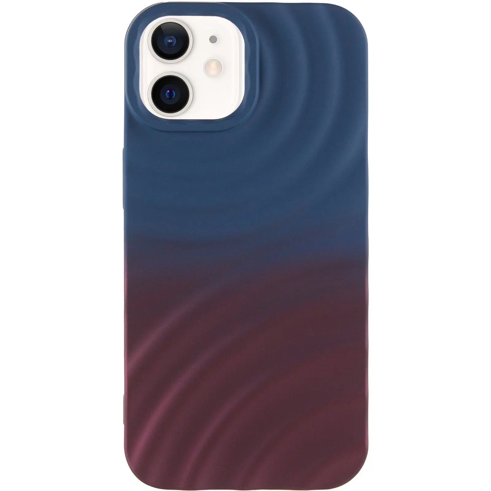 Чехол TPU ColorWave для Apple iPhone 12 Pro / 12 (6.1"), Navy Blue / Plum 1, Силикон, купить оптом с доставкой