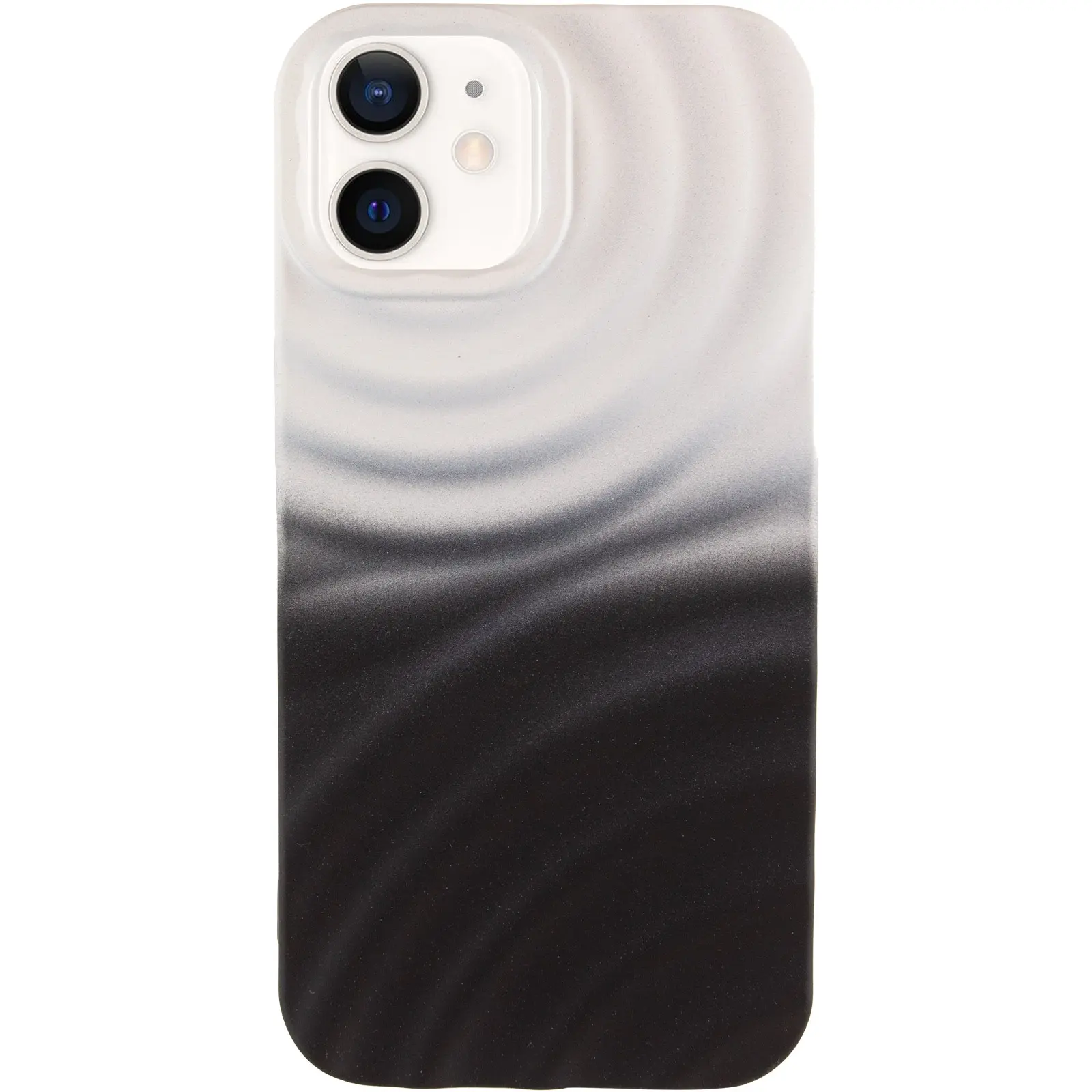 Чехол TPU ColorWave для Apple iPhone 12 Pro / 12 (6.1"), White / Black 1, Силикон, купить оптом с доставкой