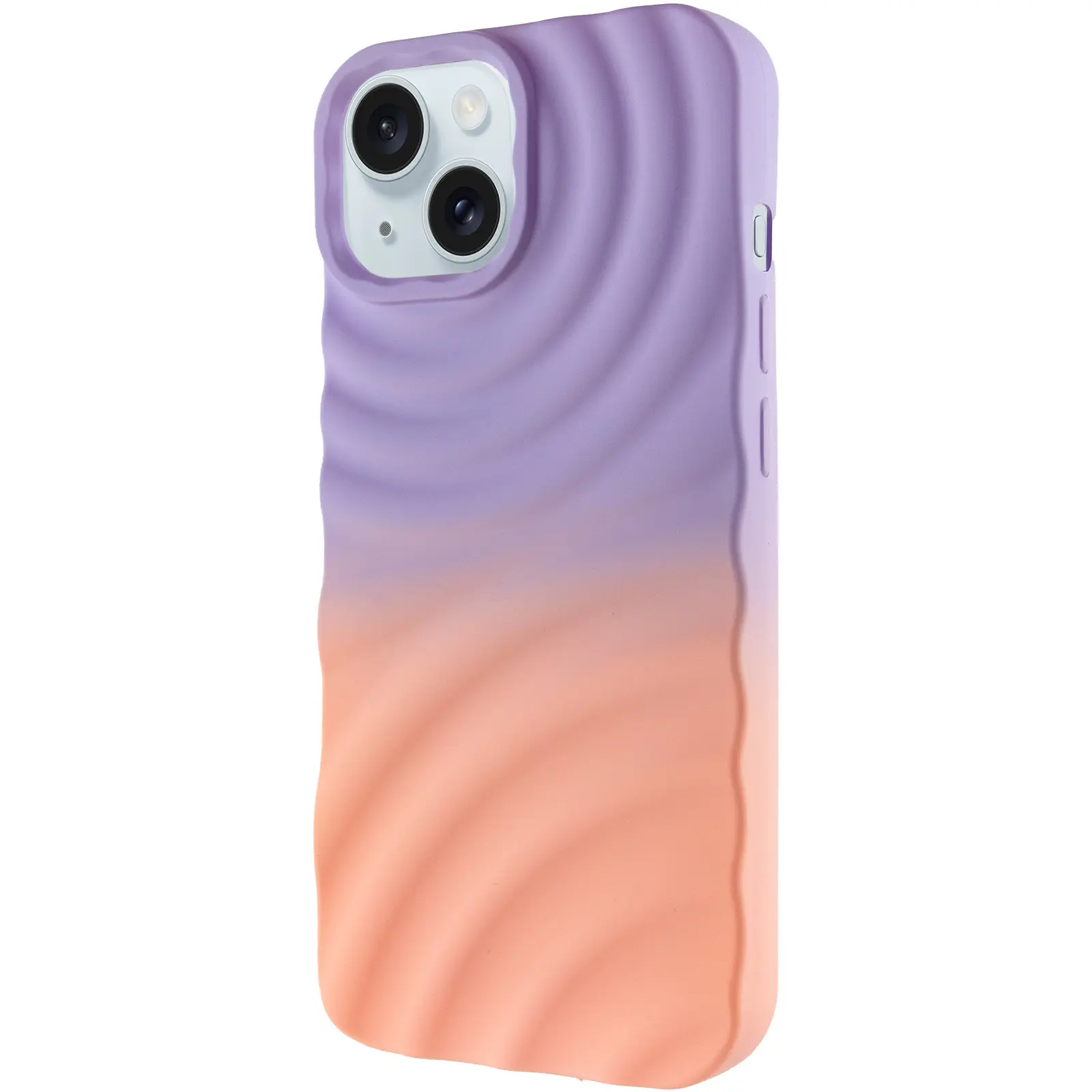 Чехол TPU ColorWave для Apple iPhone 15 (6.1") , Dasheen / Peach, Силикон, купить оптом с доставкой