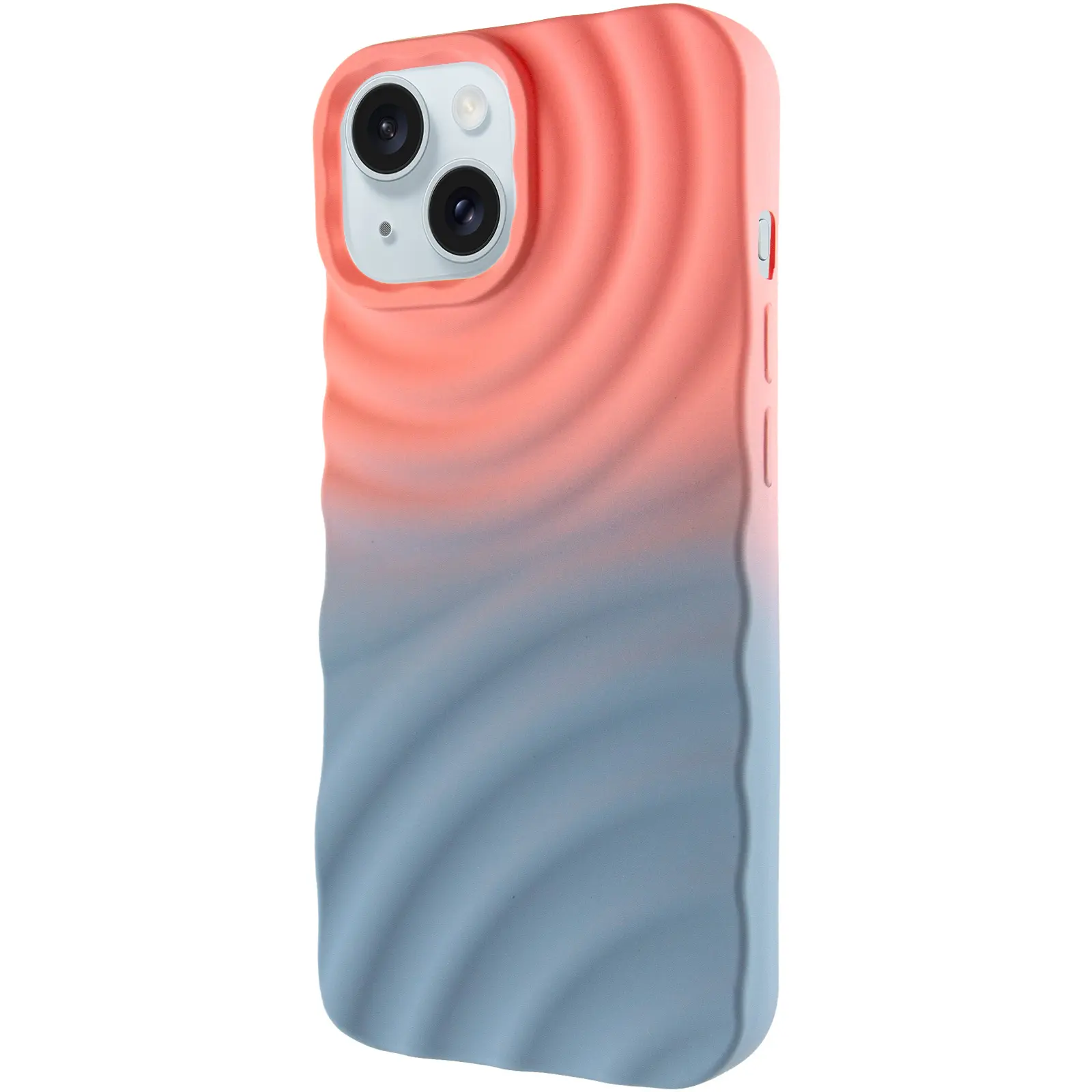 Чехол TPU ColorWave для Apple iPhone 15 (6.1") , Peach / Sky, Силикон, купить оптом с доставкой