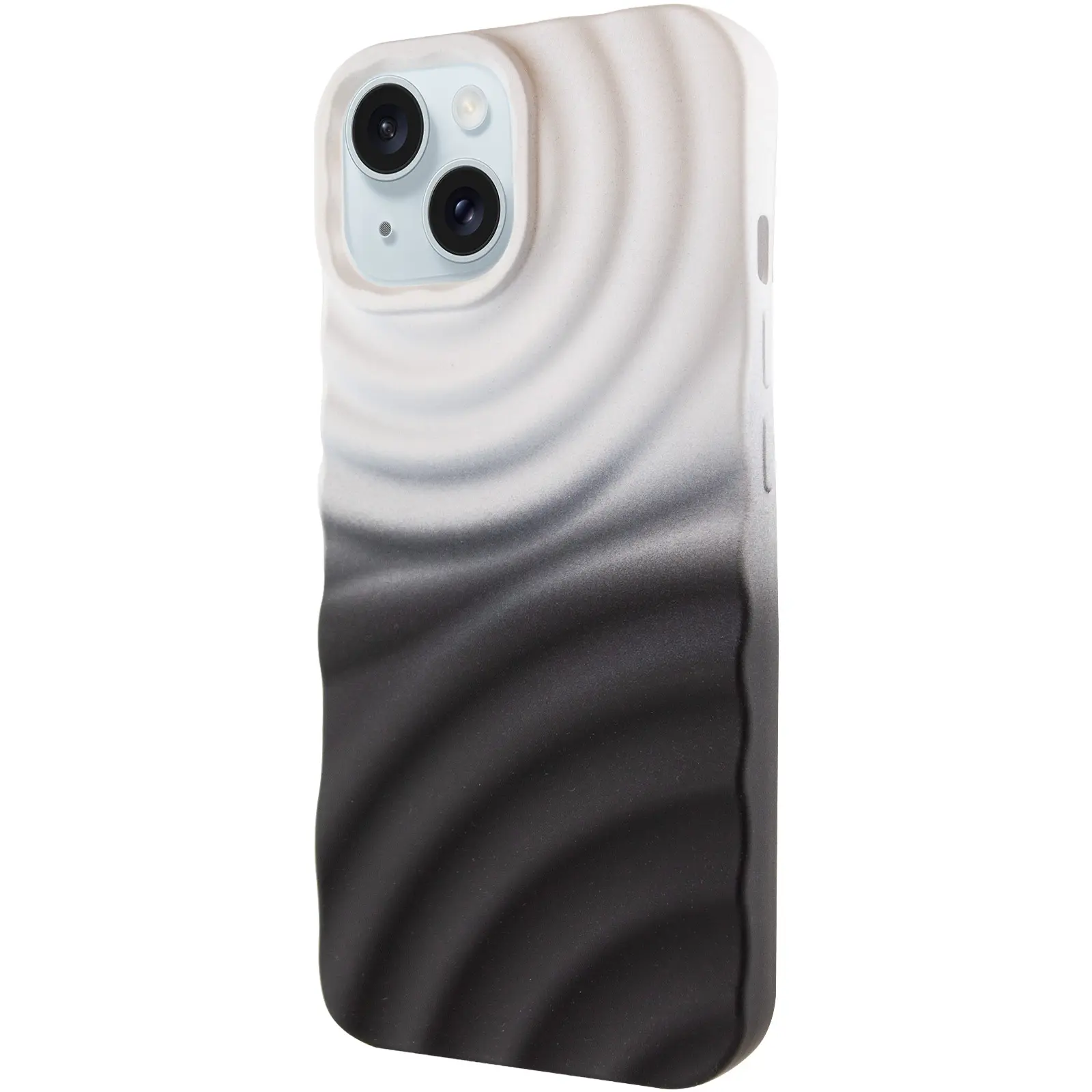 Чехол TPU ColorWave для Apple iPhone 15 (6.1") , White / Black, Силикон, купить оптом с доставкой