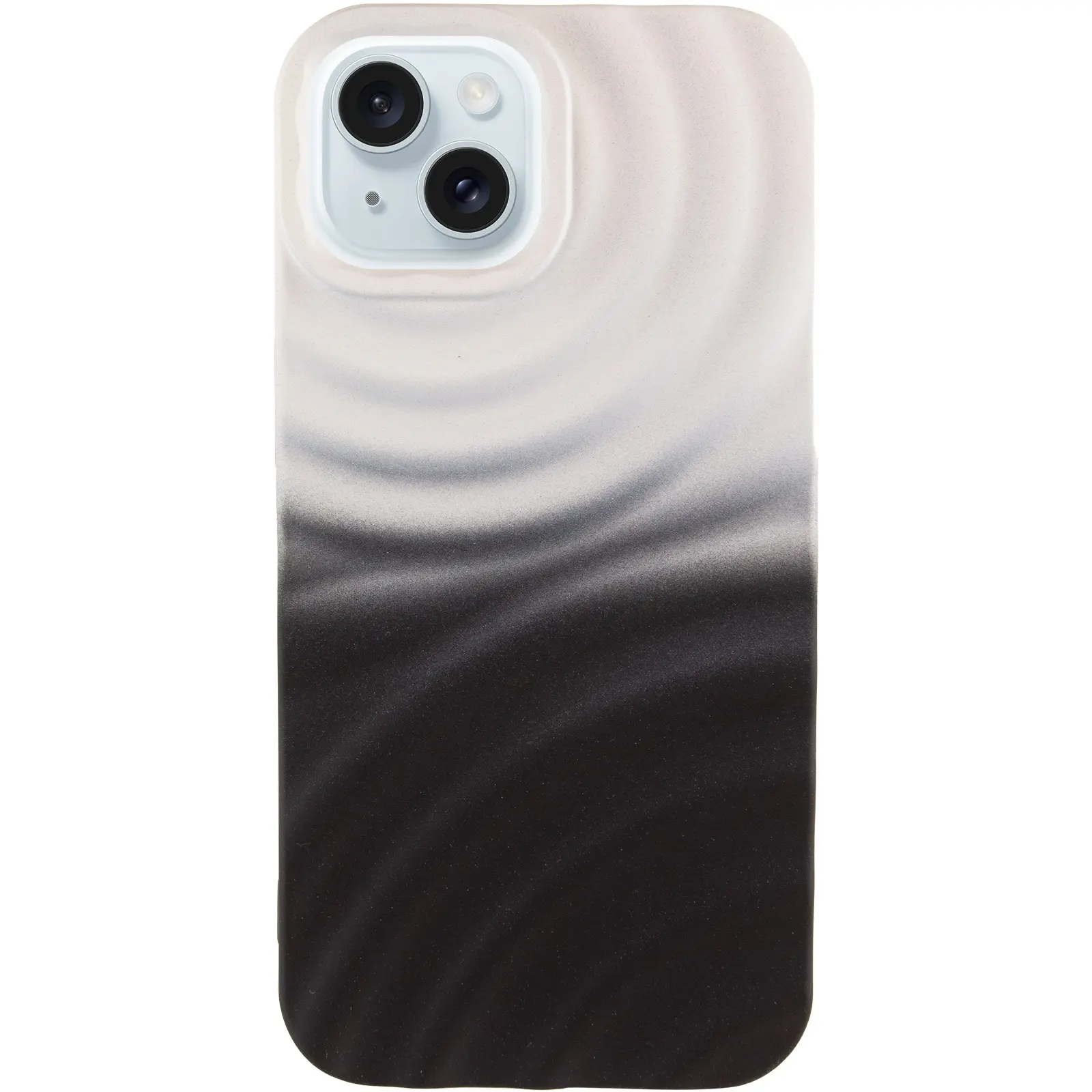 Чехол TPU ColorWave для Apple iPhone 15 (6.1") , White / Black 1, Силикон, купить оптом с доставкой