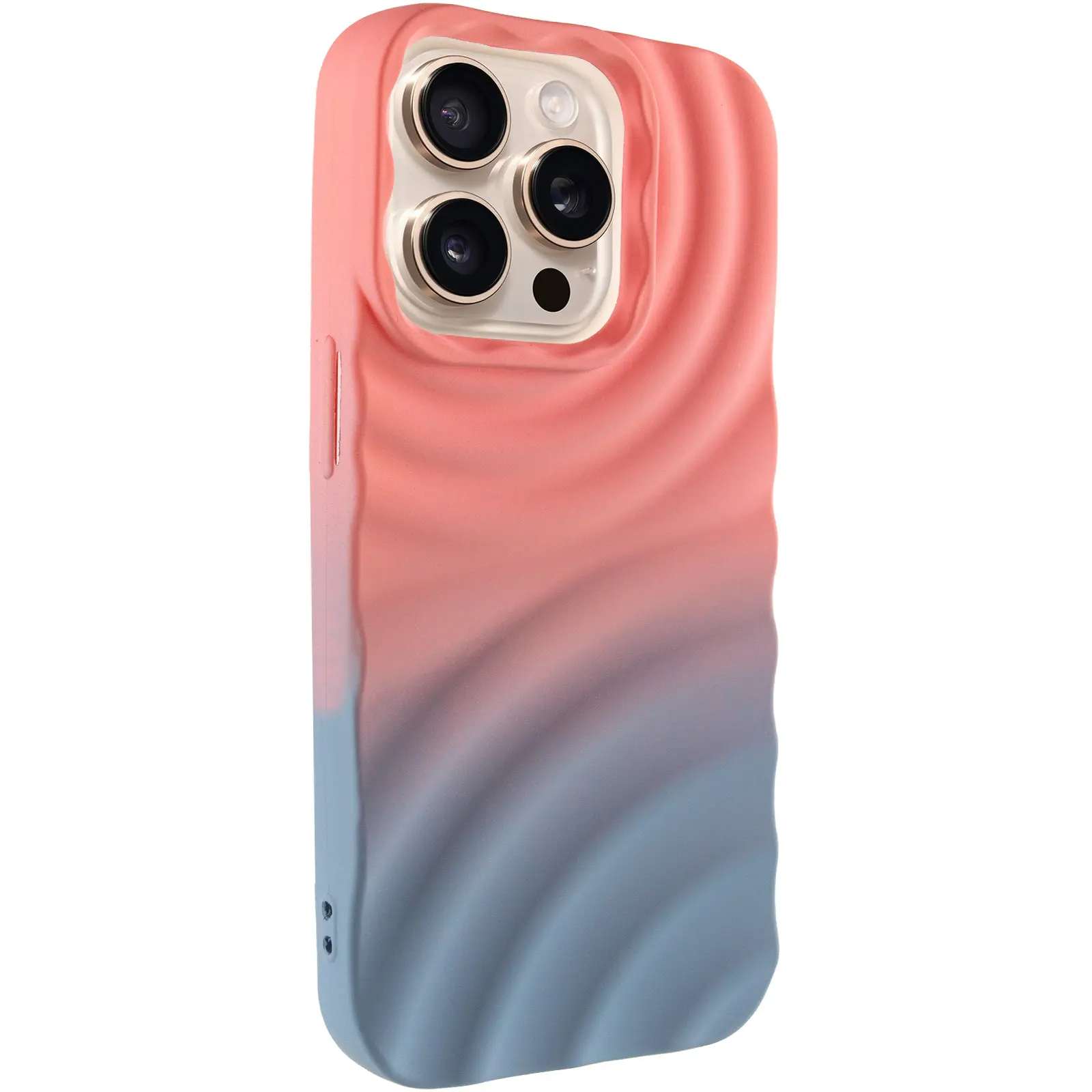 Чехол TPU ColorWave для Apple iPhone 15 Pro Max (6.7"), Peach / Sky, Силикон, купить оптом с доставкой