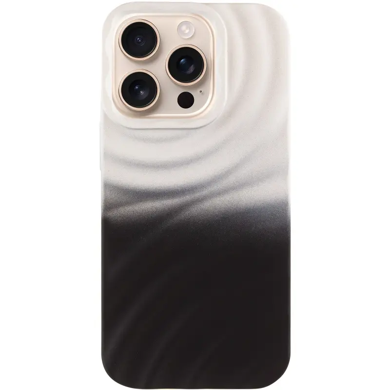 Чехол TPU ColorWave для Apple iPhone 15 Pro Max (6.7"), White / Black 1, Силикон, купить оптом с доставкой