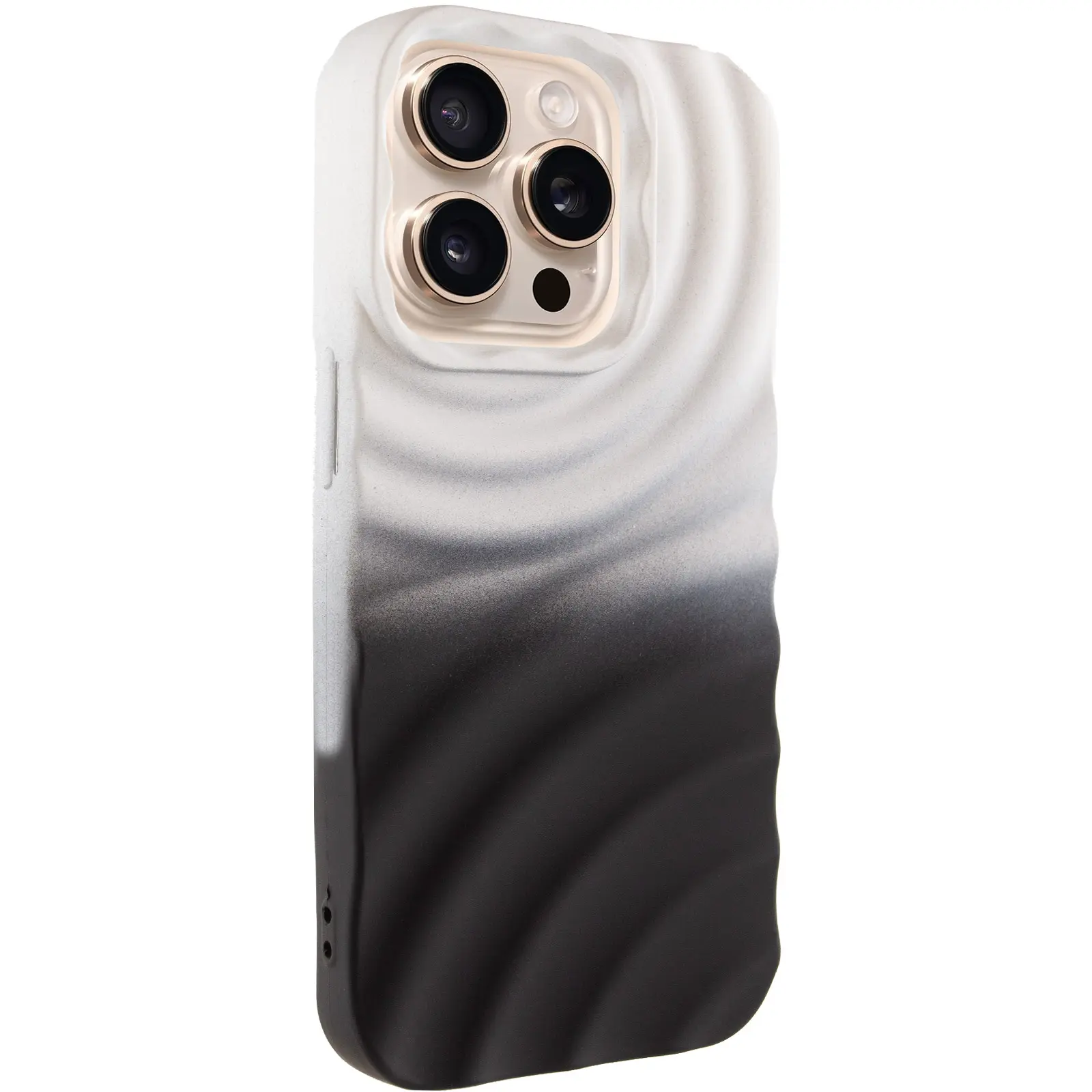 Чехол TPU ColorWave для Apple iPhone 15 Pro Max (6.7"), White / Black, Силикон, купить оптом с доставкой