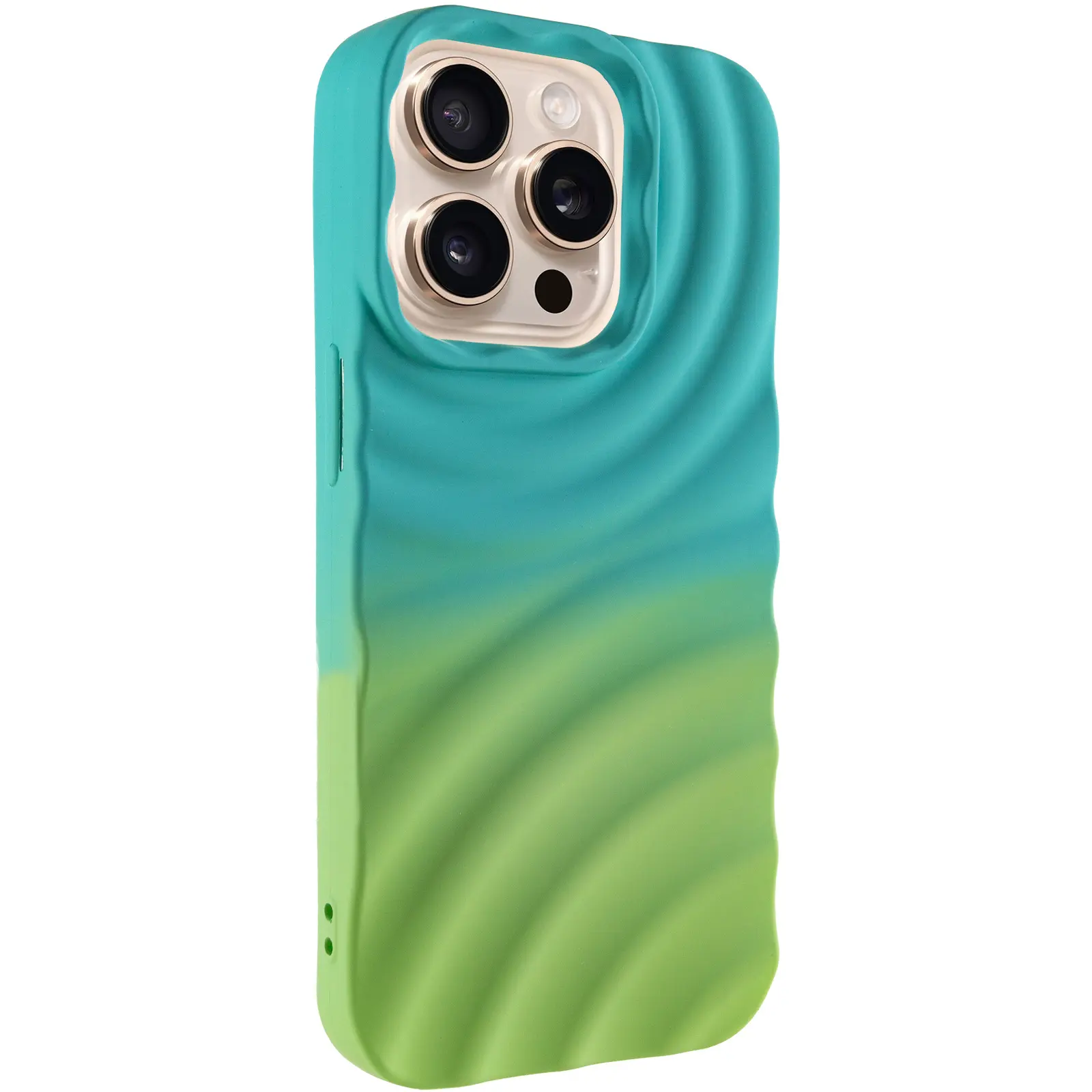 Чехол TPU ColorWave для Apple iPhone 15 Pro Max (6.7"), Marine Green / Mint, Силикон, купить оптом с доставкой