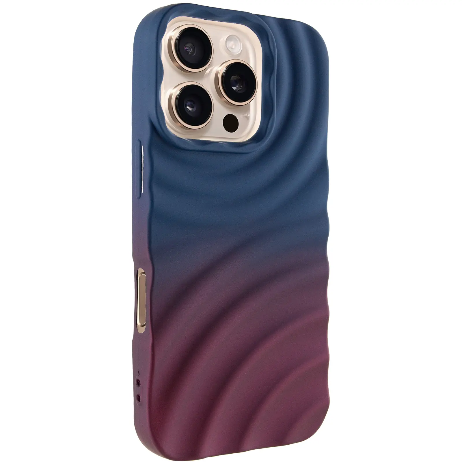 Чохол TPU ColorWave для Apple iPhone 16 Pro Max (6.9"), Navy Blue / Plum, Силікон, купити оптом з доставкою