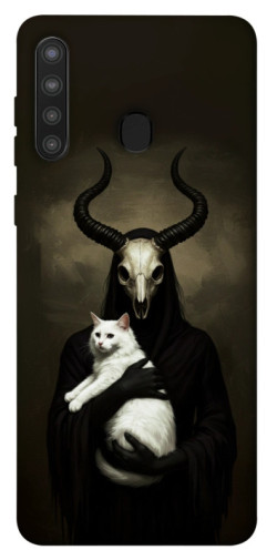 Чохол itsPrint Creature with cat для Samsung Galaxy A21