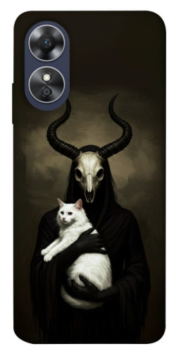 Чохол itsPrint Creature with cat для Oppo A17