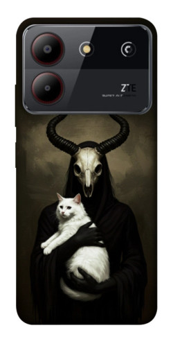 Чехол itsPrint Creature with cat для ZTE Blade A54 4G