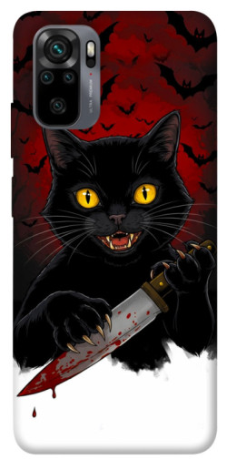 Чехол itsPrint Horror lucky cat для Xiaomi Redmi Note 10 / Note 10s